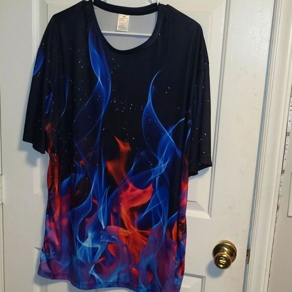 Mens Fire Graphic Tee - Picture 1 of 3